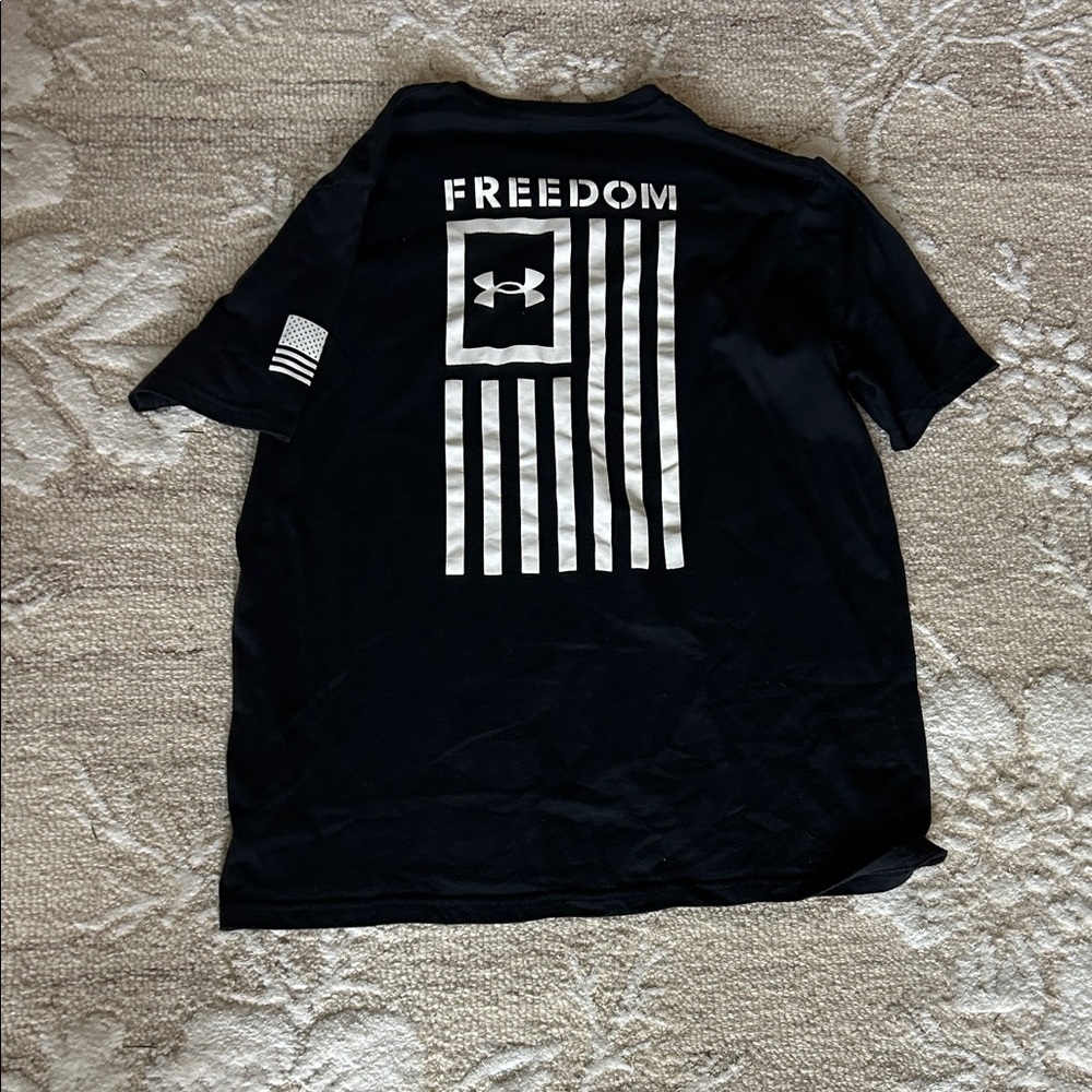 Under Armour Men's Black and White Freedom Tee